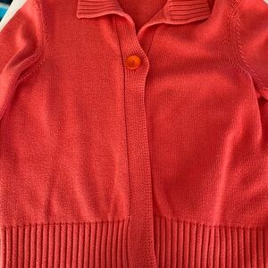 Talbots Coral Cardigan Sweater